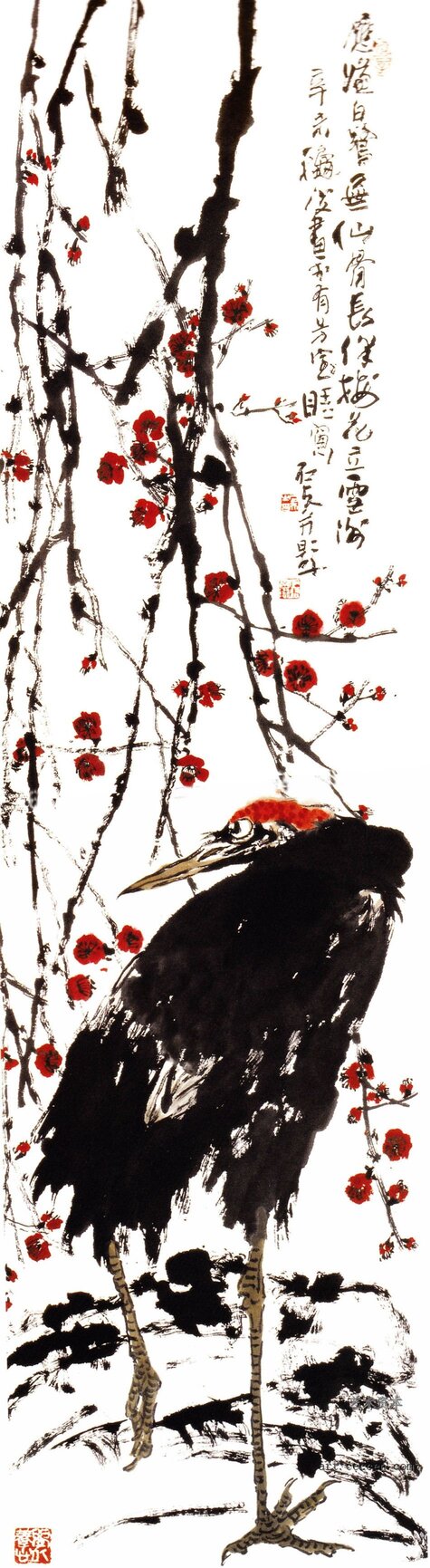 立雪 180x48cm 纸本墨笔 1991年 郭石夫